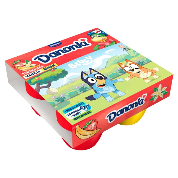 DANONE - DANONKI MEGA TRUSKAWKA-WANILIA/BANAN 4X90G