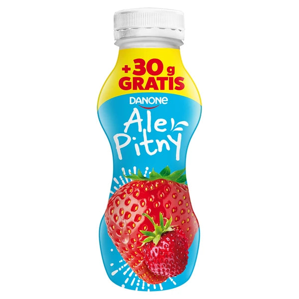 DANONE - ALE PITNY W BUTELCE TRUSKAWKA/POZIOMKA 270G+30G GRA