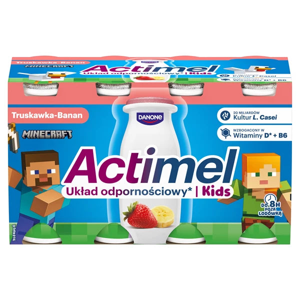 DANONE - JOGURT ACTIMEL TRUSKAWKA/BANAN 8X100G