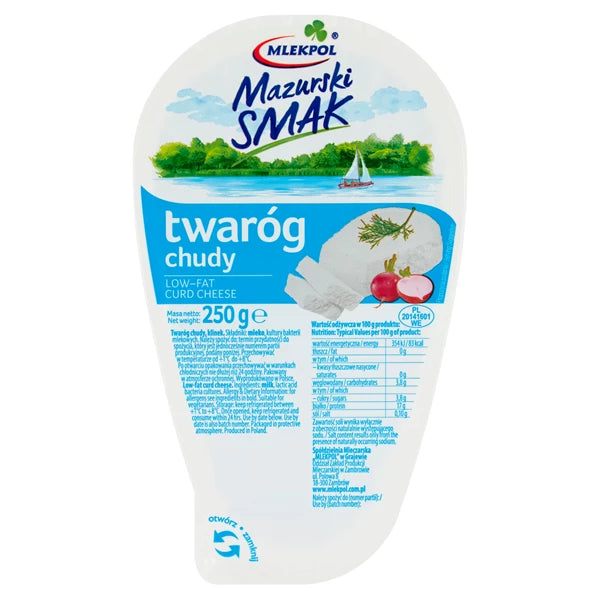 MLEKPOL - MAZURSKI SMAK TWARÓG KLINEK LEKKI 250G