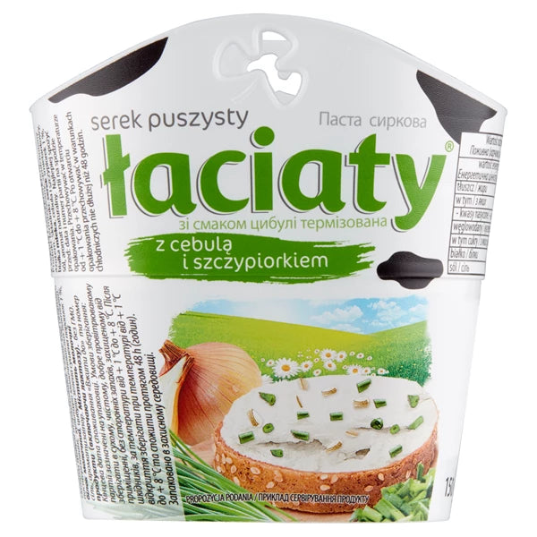 MLEKPOL - ŁACIATY SEREK PUSZYSTY Z CEBULĄ I SZCZYPIORKIEM 15