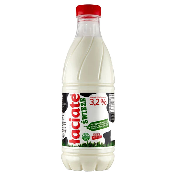 MLEKPOL - ŁACIATE MLEKO 3,2% 1L BUTELKA