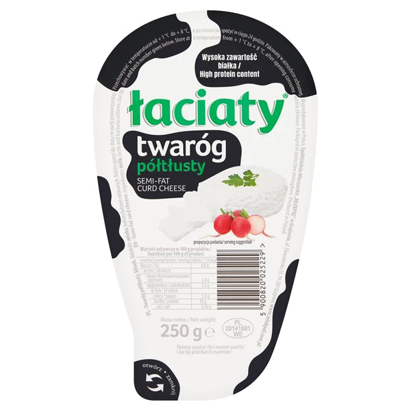 MLEKPOL - ŁACIATY TWARÓG KLINEK P/TŁUSTY 250G