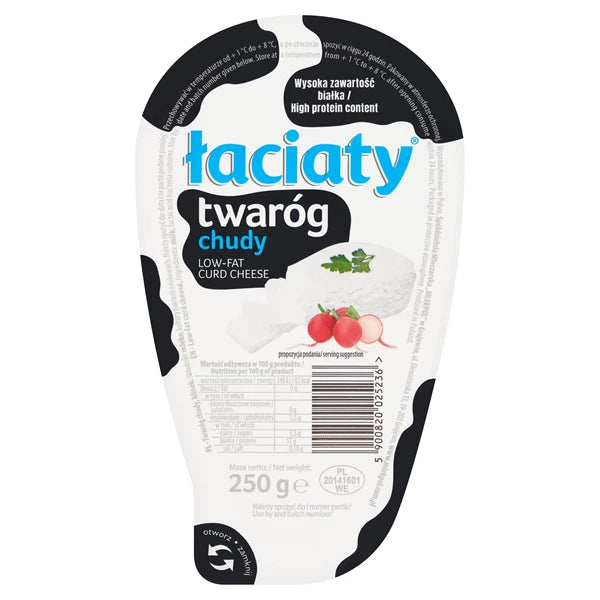 MLEKPOL - ŁACIATY TWARÓG KLINEK CHUDY 250G