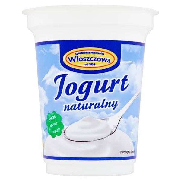 WŁOSZCZOWA - JOGURT NATURALNY 330G