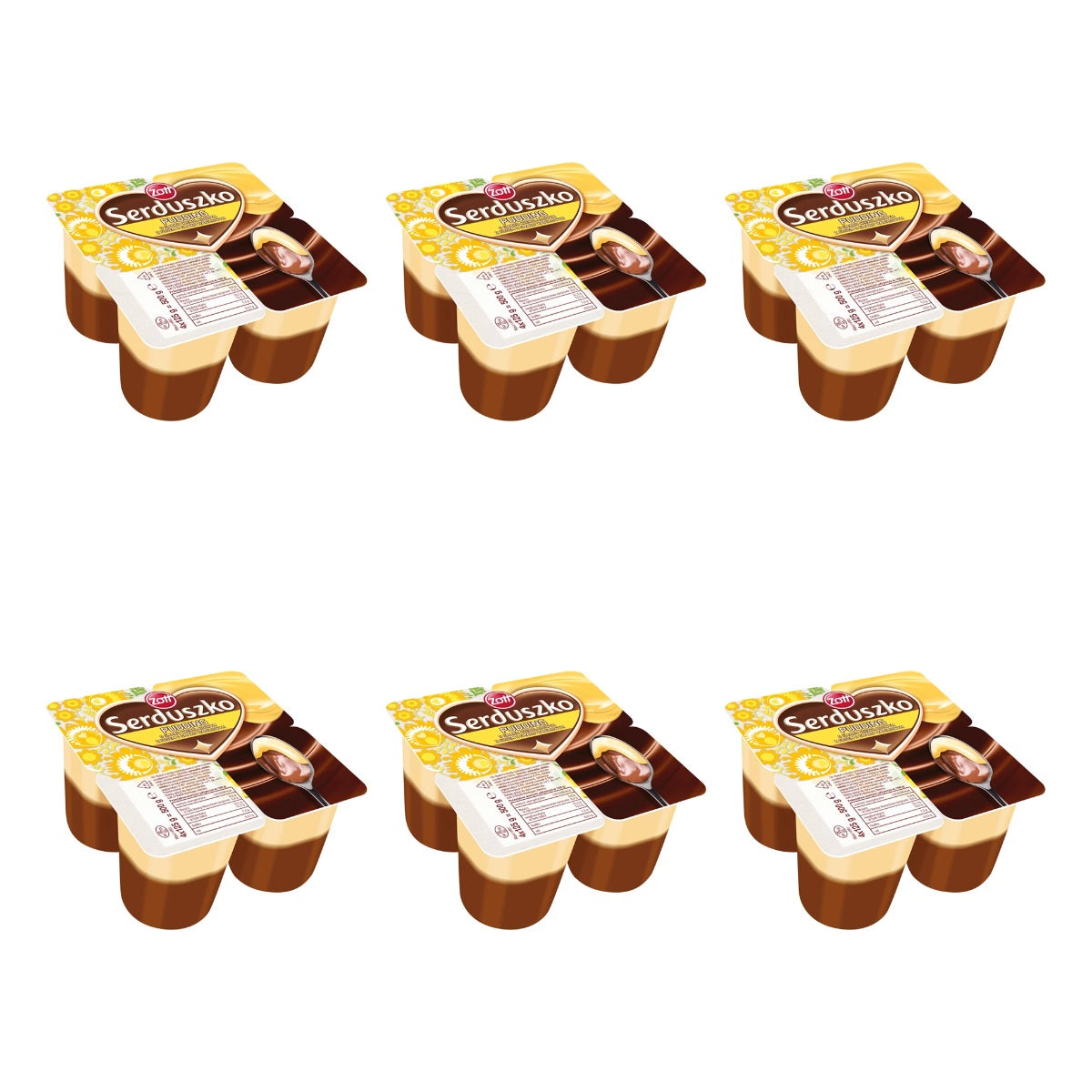 ZOTT - SERDUSZKO PUDING CZEKOLADA/WANILIA 4X125G