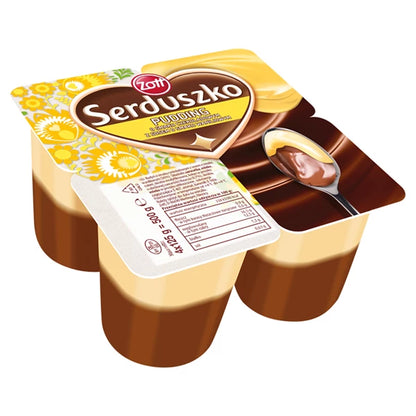 ZOTT - SERDUSZKO PUDING CZEKOLADA/WANILIA 4X125G