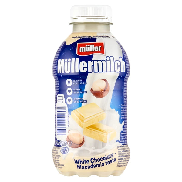 MULLER - MLEKO MULLERMILCH BIAŁA CZEKOLADA MACADAMIA 400G