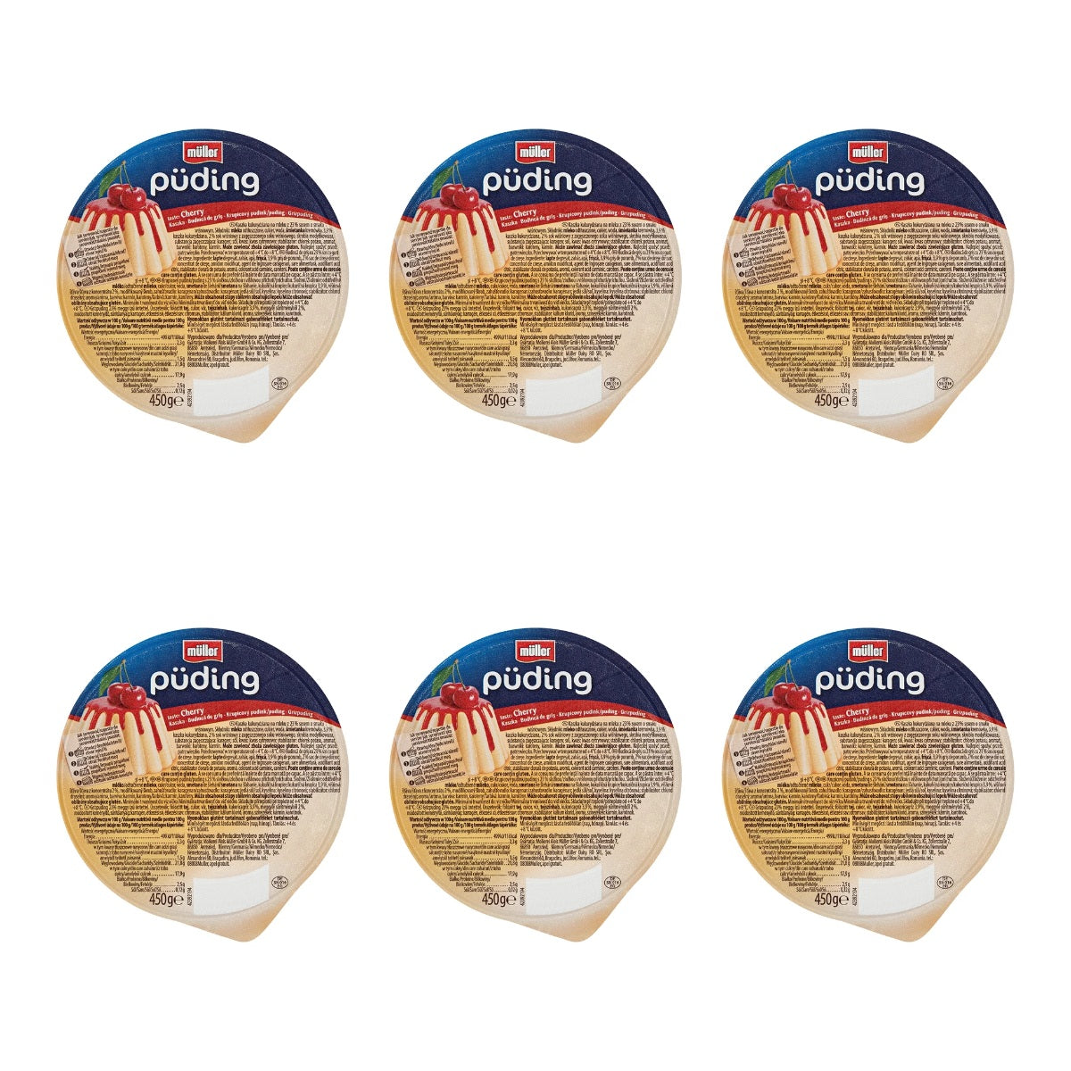 MULLER PUDDING KASZA MANNA Z SOSEM WIŚNIOWYM 450G