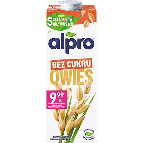 ALPRO - NAPÓJ OWSIANY NIESŁODZONY 1L EXTRA