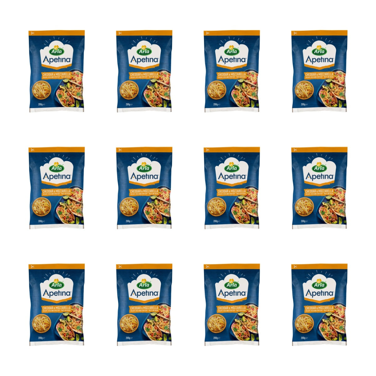 ARLA - APETINA CHEDDAR&MOZZARELLA 200G WIÓRKI