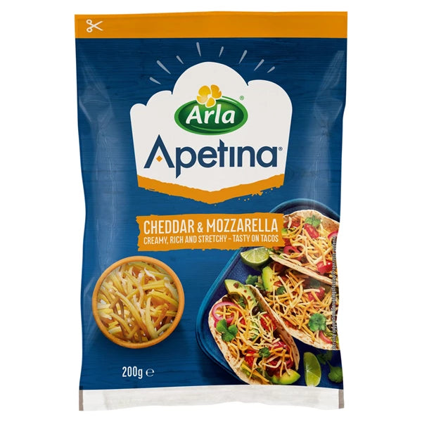 ARLA - APETINA CHEDDAR&MOZZARELLA 200G WIÓRKI