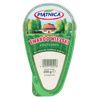 PIĄTNICA - TWARÓG WIEJSKI PÓŁTŁUSTY 250G