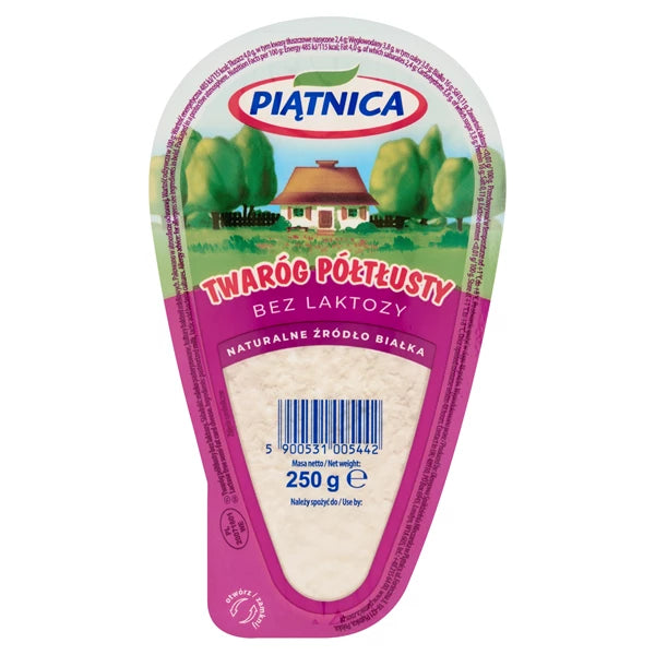 PIĄTNICA - TWARÓG WIEJSKI PÓŁTŁUSTY B/L 250G