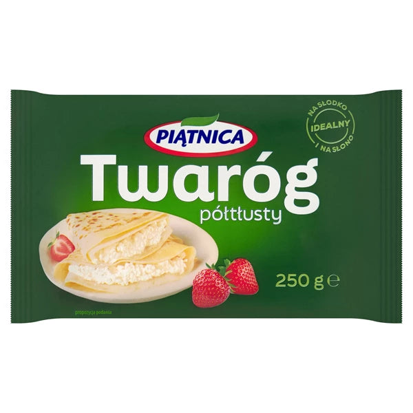 PIĄTNICA - TWARÓG MIELONY PÓŁTŁUSTY 250G