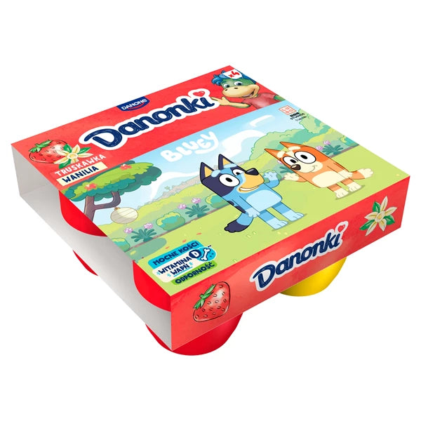 DANONE - DANONKI MEGA TRUSKAWKA/WANILIA 4X90G