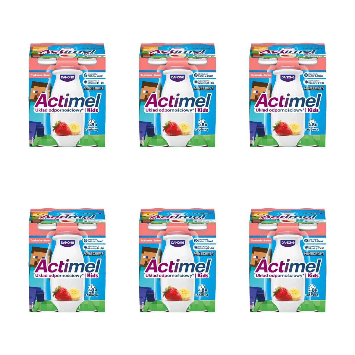 DANONE - JOGURT ACTIMEL KIDS TRUSKAWKA/BANAN  4X100G