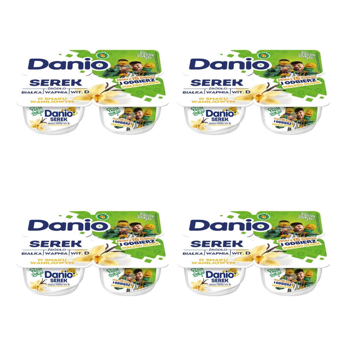 DANIO - SEREK WANILIOWY 4X130G