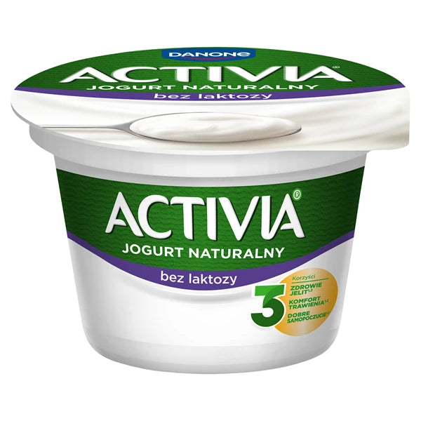 DANONE - JOGURT ACTIVIA NATURALNA BEZ LAKTOZY 165G
