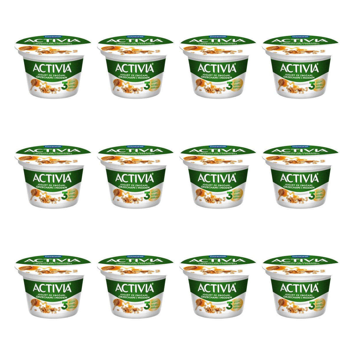 DANONE - ACTIVIA JOGURT ZBOŻA ORZECHY MIÓD 165G