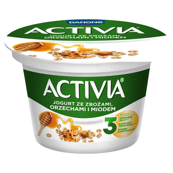 DANONE - ACTIVIA JOGURT ZBOŻA ORZECHY MIÓD 165G