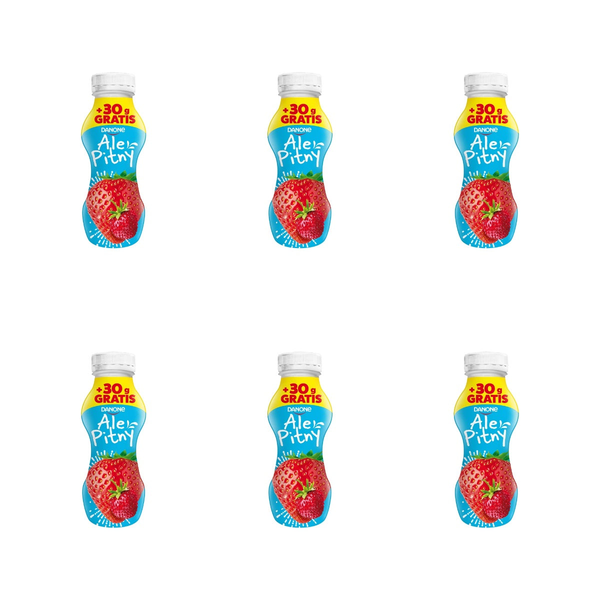 DANONE - ALE PITNY W BUTELCE TRUSKAWKA/POZIOMKA 270G+30G GRA