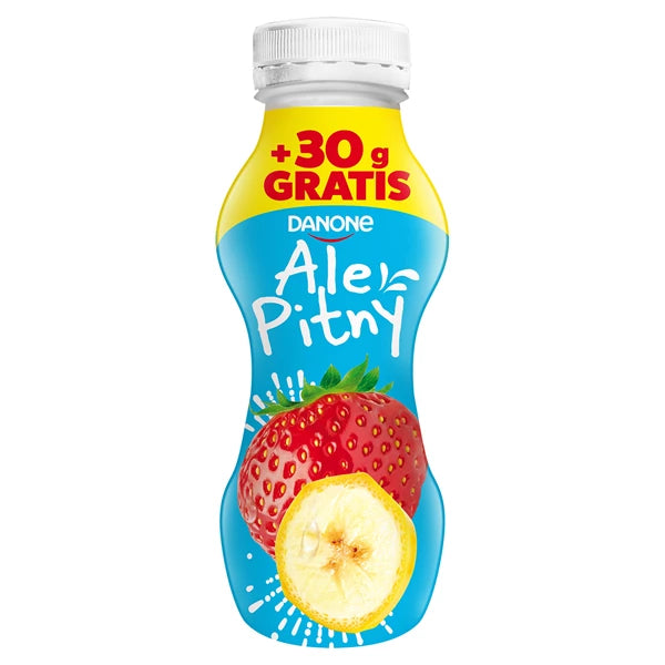 DANONE - ALE PITNY W BUTELCE BANAN/TRUSKAWKA 270G+30G GRATIS