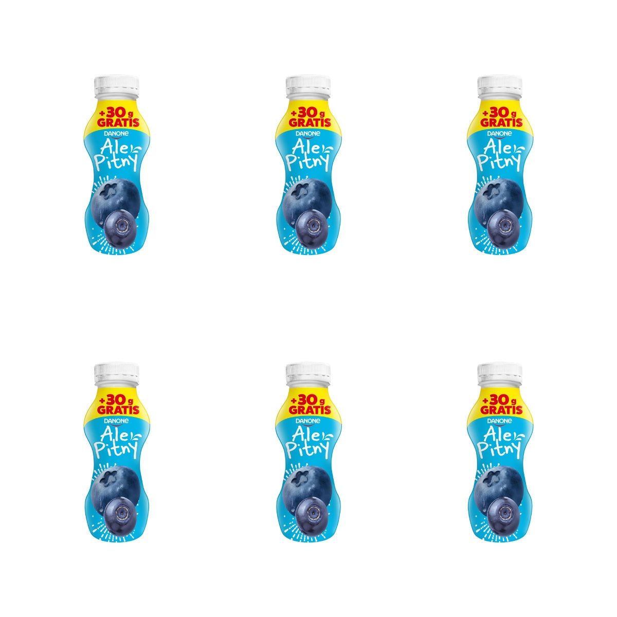 DANONE - ALE PITNY W BUTELCE JAGODA/BORÓWKA 270G+30G GRATIS