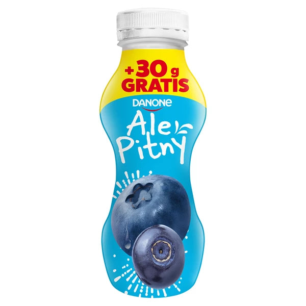 DANONE - ALE PITNY W BUTELCE JAGODA/BORÓWKA 270G+30G GRATIS