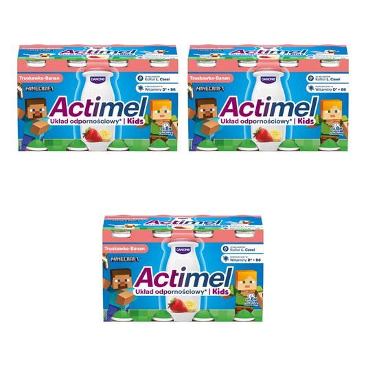 DANONE - JOGURT ACTIMEL TRUSKAWKA/BANAN 8X100G