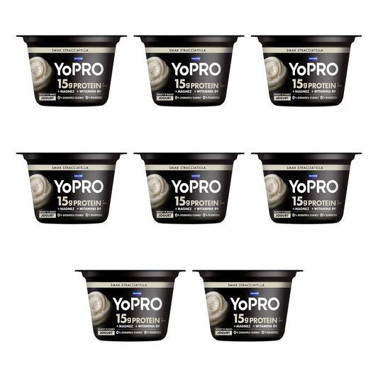 DANONE - YOPRO JOGURT STRACIATELLA 160G Z MAGNEZEM I WIT B9