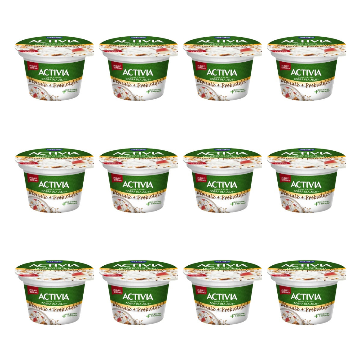 DANONE - JOGURT ACTIVIA JABŁKO/ZIARNA 170G