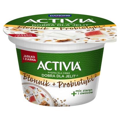 DANONE - JOGURT ACTIVIA JABŁKO/ZIARNA 170G