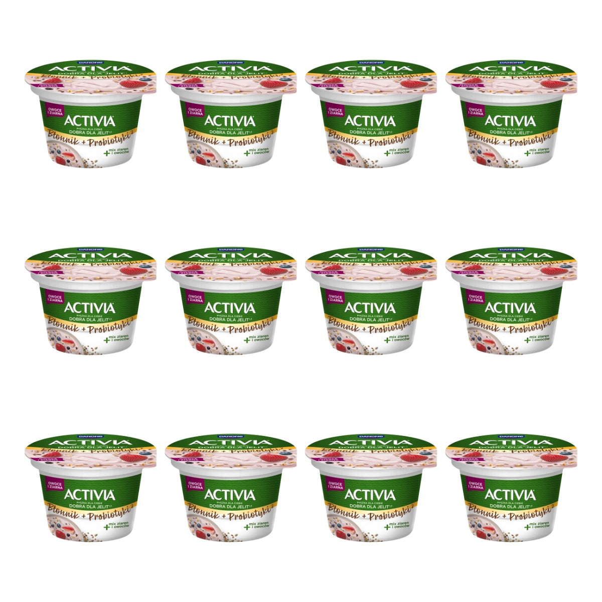 DANONE - JOGURT ACTIVIA OWOCE/ZIARNA 170G