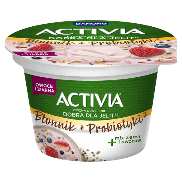 DANONE - JOGURT ACTIVIA OWOCE/ZIARNA 170G