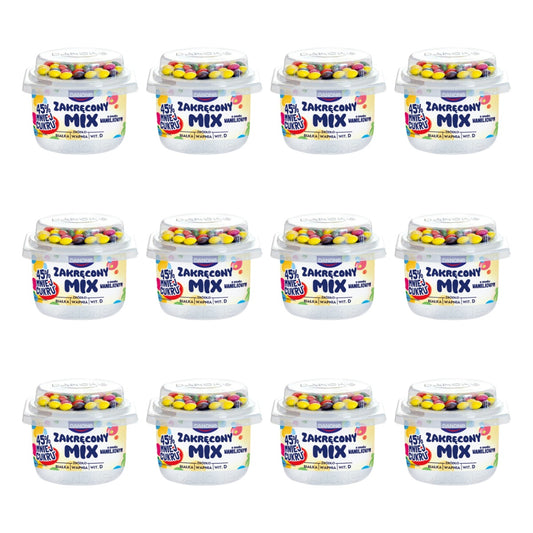 DANONE - JOGURT ZAKRĘCONY MIX 125G WANILIA+CUKIERKI CZEKOLAD