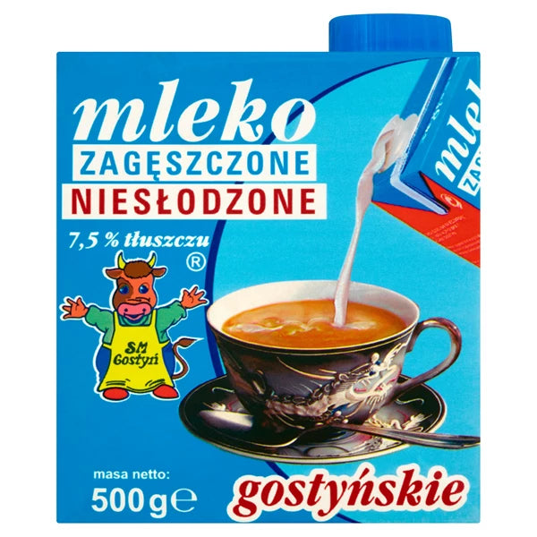 GOSTYŃ - MLEKO NIESŁODZONE 500G
