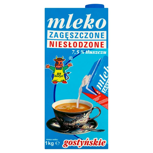 GOSTYŃ - MLEKO NIESŁODZONE 1L