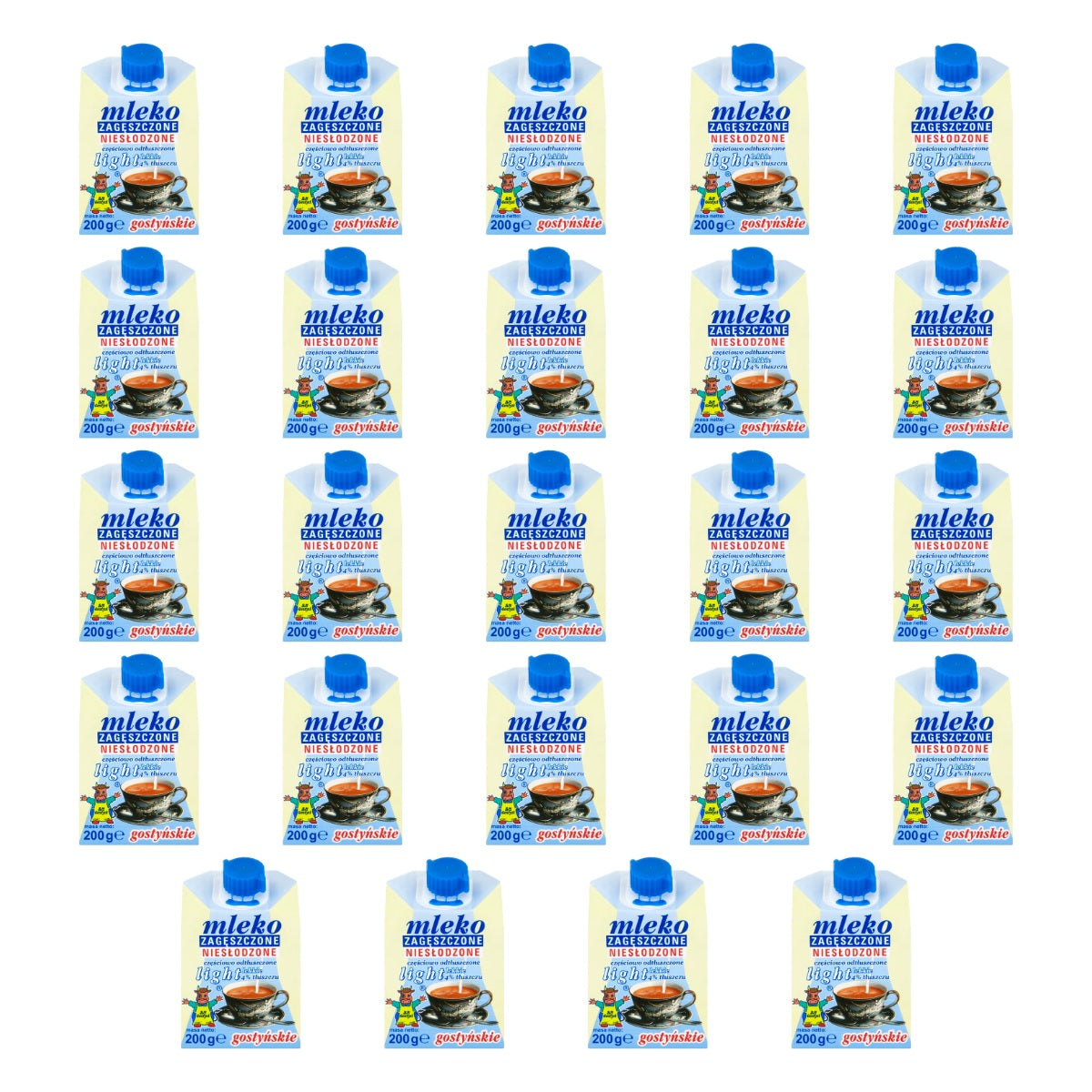 GOSTYŃ - MLEKO NIESŁODZONE LIGHT 200G