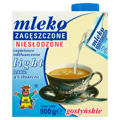 GOSTYŃ - MLEKO NIESŁODZONE LIGHT 500G