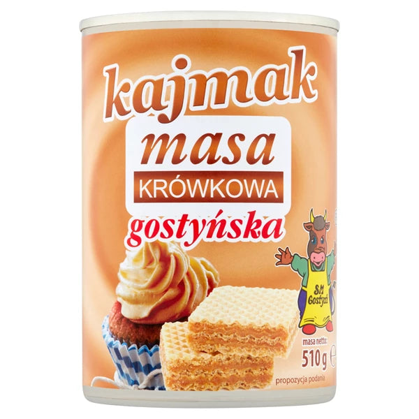 GOSTYŃ - MLEKO SŁODZONE GOTOWANE KAJMAK 510G (GOTOWA MASA)