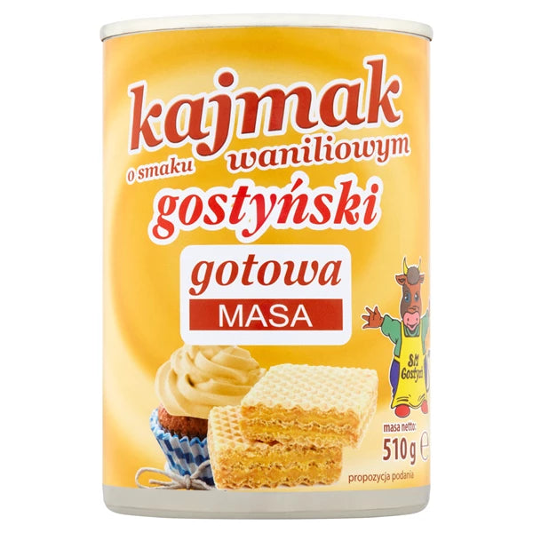 GOSTYŃ - MLEKO SŁODZONE KAJMAK WANILIOWY 510G ( GOTOWA MASA)