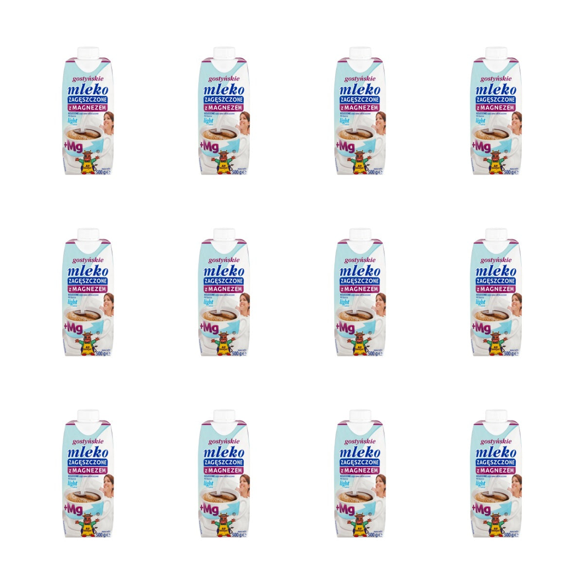 GOSTYŃ - MLEKO NIESŁODZONE MAGNEZ 500G LIGHT