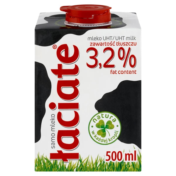 MLEKPOL - ŁACIATE MLEKO 3,2% UHT 500ML