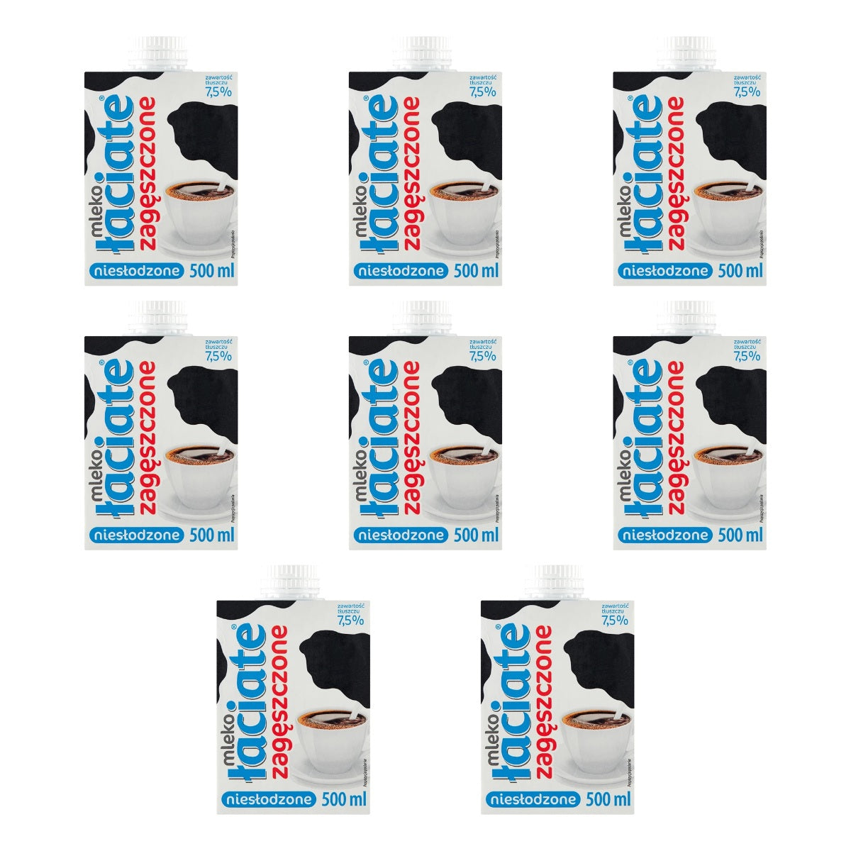 MLEKPOL - ŁACIATE MLEKO NIESŁODZONE ZAGĘSZCZONE 500ML