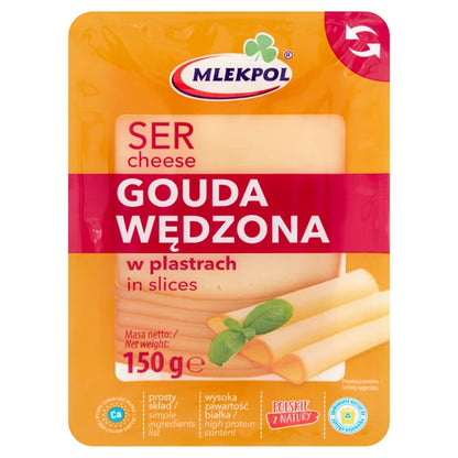 MLEKPOL - SER PLASTRY GOUDA WĘDZONA 150G
