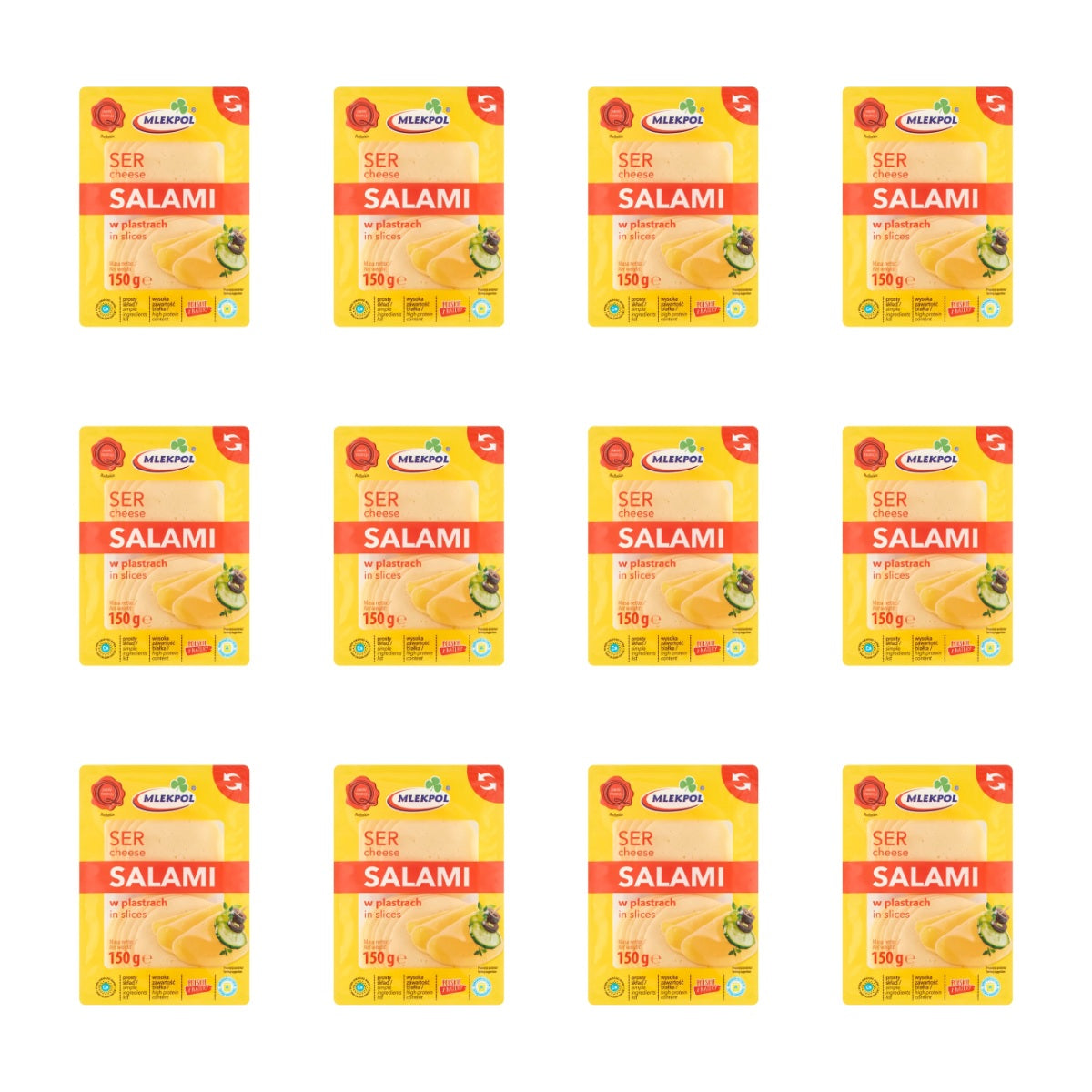 MLEKPOL - SER PLASTRY SALAMI 150G