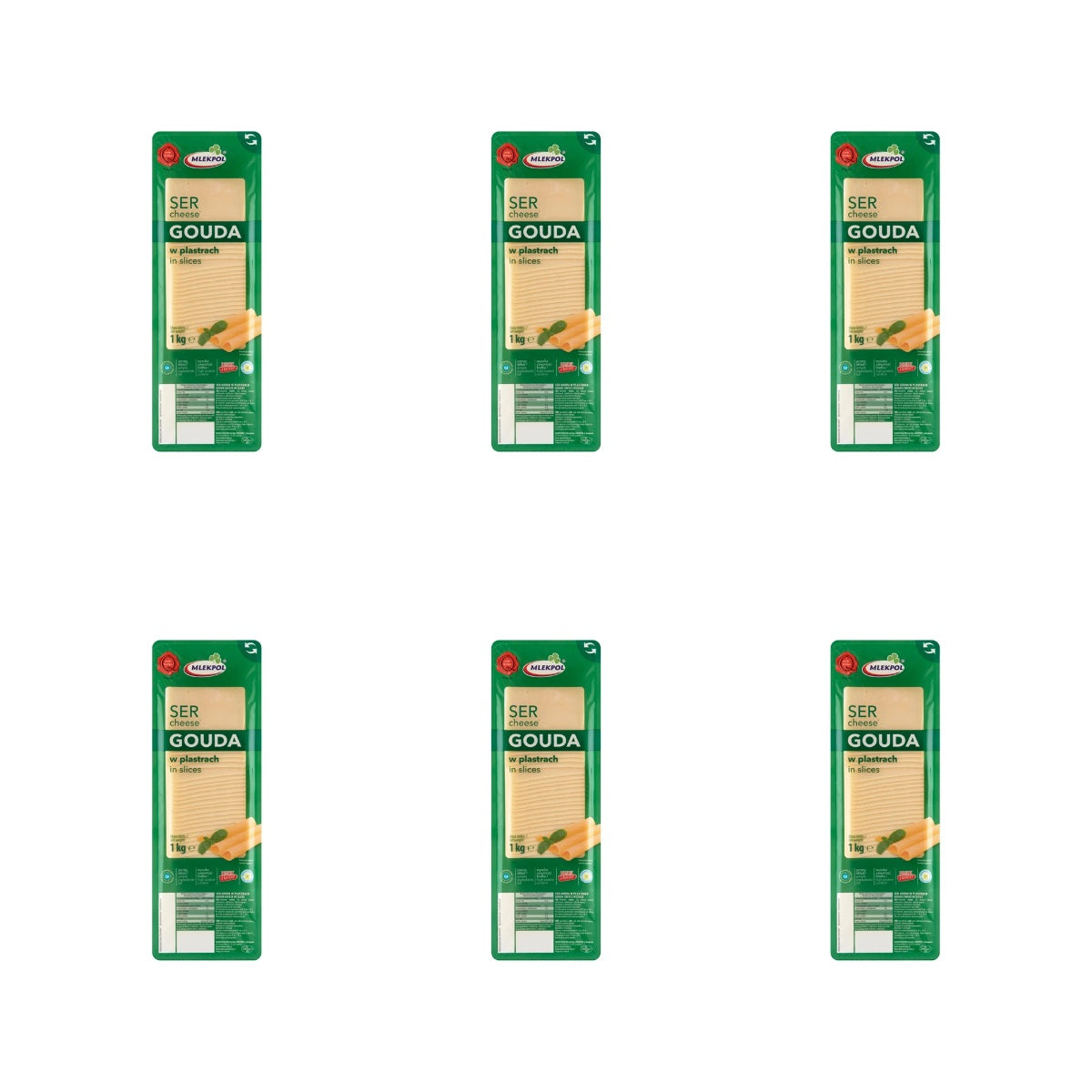 MLEKPOL - SER PLASTRY GOUDA 1KG