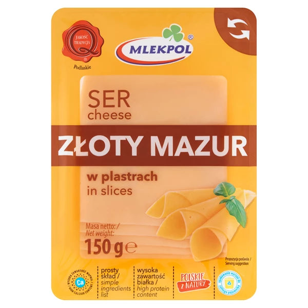 MLEKPOL - SER PLASTRY ZŁOTY MAZUR 150G