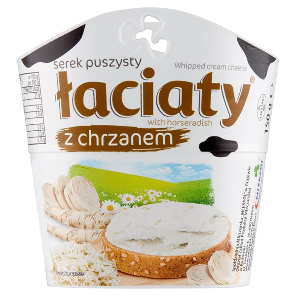 MLEKPOL - ŁACIATY SEREK PUSZYSTY CHRZAN 150G
